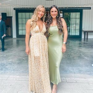 REVOLVE olive strapless dress (worn once!)